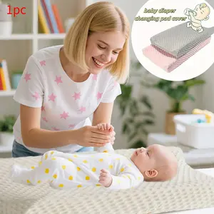 Soft Baby Mattress Cover Replacement Set, Diaper Changing Pad Cover, Fits Standard Crib and Toddler Mat, Perfect for Home Travel
