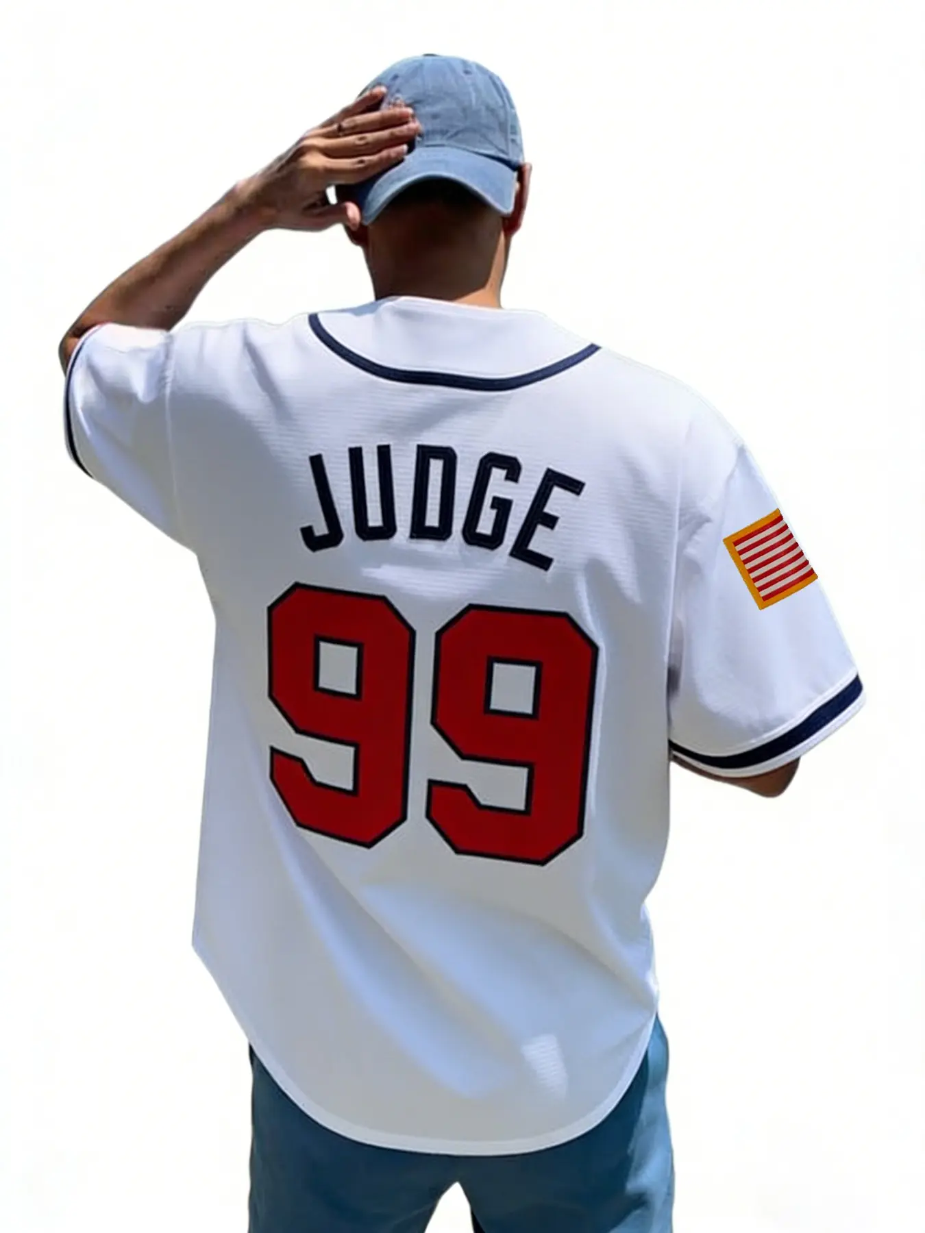 Men's Usa Baseball #99 Jersey, Sports Style Jersey, Athletic Tops, Casual Sporty Top, Quick-Dry Short Sleeves, Loose Fit Design, High-Quality Material, Perfect for Spring & Fall Sports