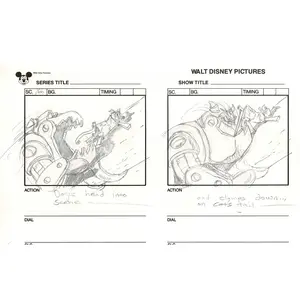 Chip n Dale Rescue Rangers Original Production Animation Storyboard Walt Disney FIRST EPISODE 1988 A24