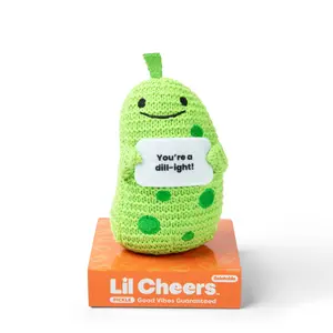 Lil Cheers Pickle By Relatable, The Uplifting Plush Friends Spreading Good Vibes, Perfect Plushies And Stuffed Animals For Kids And Adults, Includes 1 Pickle Plush