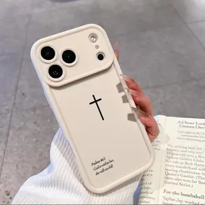 Bible Verse 46.5 The Cross Pattern Phone Case for iPhone 17 16 Pro Max Air 15 Plus 14 13 12 11 Shockproof Drop Protection Rugged Durable Silicone Cover Cellphone Protective case