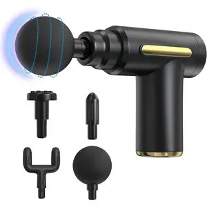 Massage Gun, Small Travel Tool, Massage Gun Deep Tissue,Percussion Handheld Portable Muscle Massager Tool for Full Body Pain Relief, Ideal Gifts for Men, Women(Black)