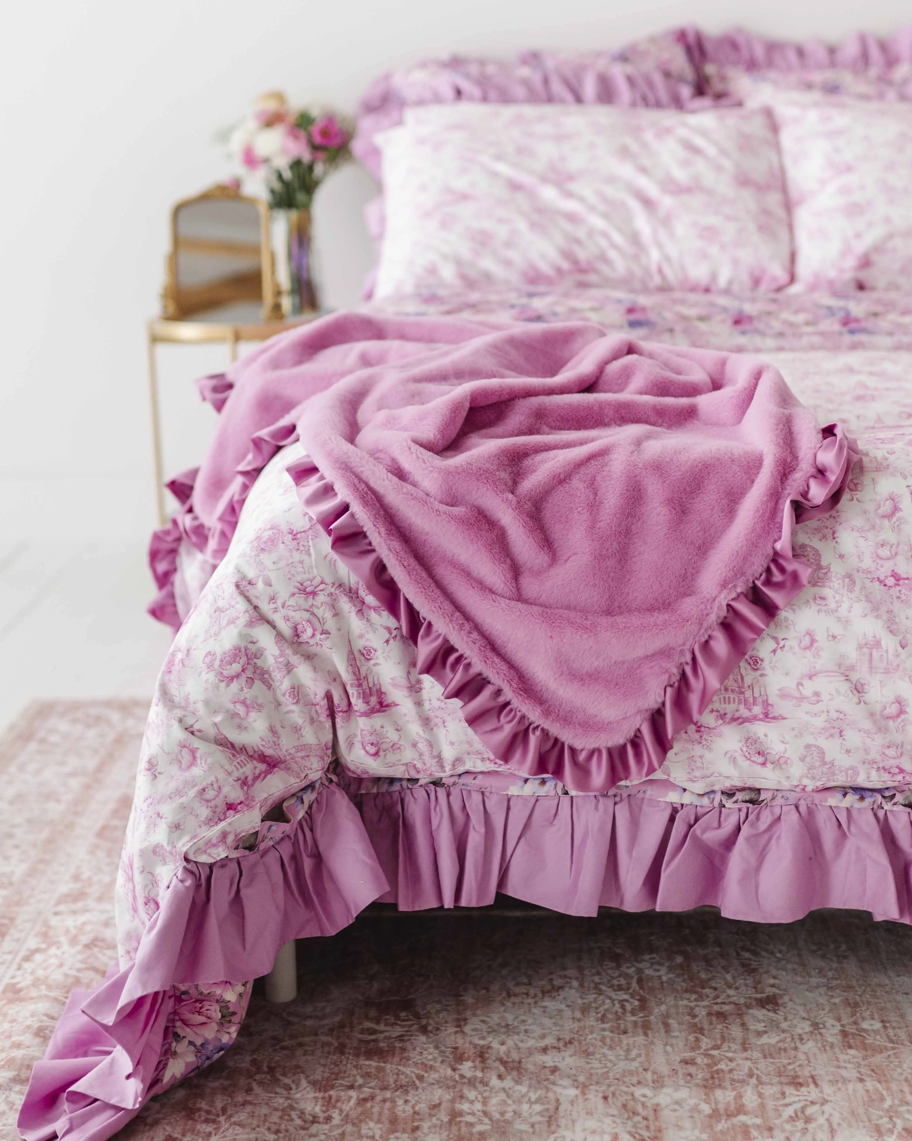 Princess Behavior Ruffled Minky Blanket