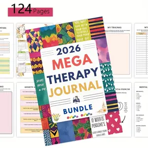 2026 Mental Health Journal, Super Healing Magazine, Trauma Practice, Emotion Tracker, Self-Care Guide, Stress Relief Notebook, Mega Therapy Journal