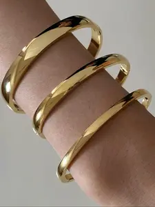Women's Elegant Minimalist Bangle Bracelet, Trendy All-match Bangle, Fashionable Jewelry As Birthday Gift for Girlfriend, Stackable Bracelets