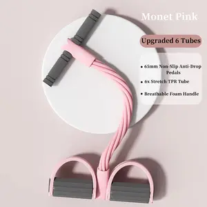 Upgrade Pedal Resistance Device,Pedal Puller Resistance Band,Upgrade 6-Tubes Manual Tension Trainingn Pedal,Multifunction Tension Rope,Yoga,Home Gym Full Body Workout,Total Body Training, elastic pull