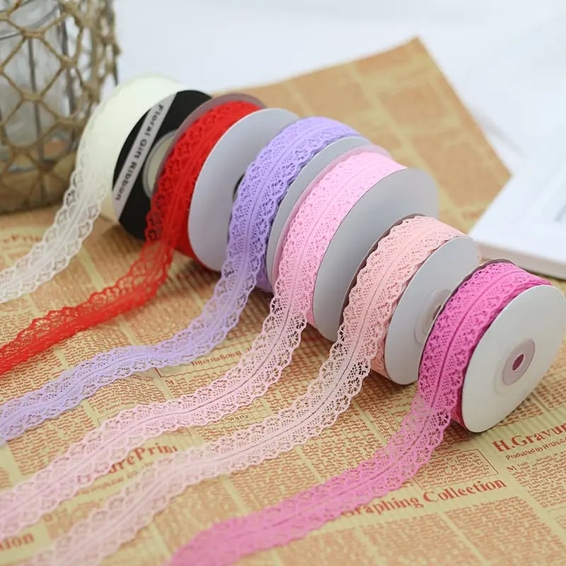 Medium Lace Ribbon, 25 yards, 1.2 inch wide, Premium Quality - Various Colors