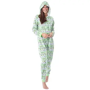 Disney Star Wars' Ugly Sweater Sleep Pajama Jumpsuit Union Suit Hooded PJ S/M