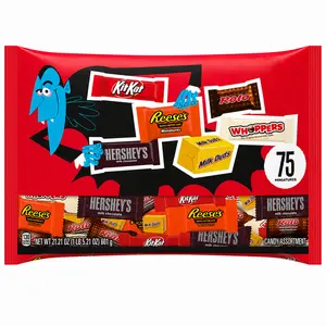 Hershey's Chocolate Candy Assortment Bag - 75 Miniatures, 21.21 oz, Assorted Flavors Including Peanut & Dark Chocolate Varieties, Snack Candies
