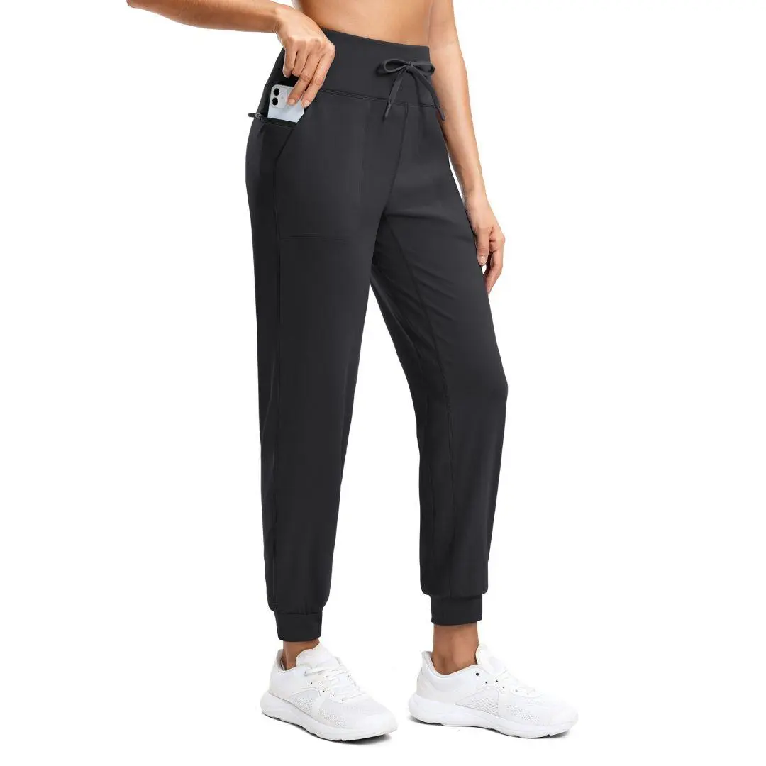 G Gradual Women's High Waisted Tapered Joggers - Athletic Wear Comfy Workout Wear Sweatpants with Zip Pockets, Drawstring for Workout, Lounge, Comfy Pants, Fitted