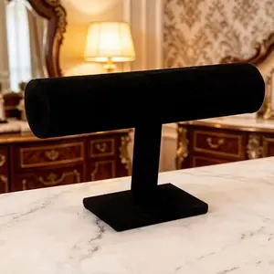 Velvet Jewelry Display Stand, Bracelet Holder for Desktop Counter, Watch Chain Storage Rack, Elegant Jewellery Organizer