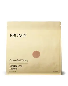 Promix Grass-fed Whey Protein Powder Madagascar Vanilla 25g Protein 5.9g BCAAs Organic Coconut Sugar No GMOs Hormones Antibiotics Gluten US