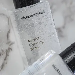 Niccktownsend Micellar Cleansing Water 100ml Waterproof Makeup Remover for Sensitive Skin Non Rinse Formula Cleanses & Soothes in One Step