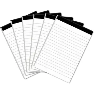 6 count Perforated Note Pads College Ruled - 4" x 6" Inch Writing Notepad for Daily Planning - Perforated Small Notepads with 31 Sheets per Pad - Ruled Papers