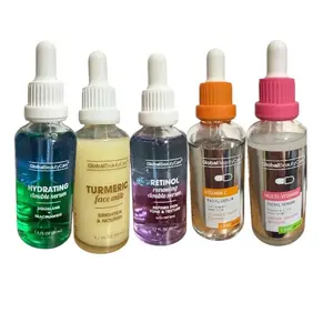 GBC Turmeric/Vitamin C/Multivitamin B,C,E & Niacinamide/Squalane+Niacinamide/retinol renewing double Serums for Skin and Skincare,Global Beauty Care 1.7 Oz (50mL) full-size