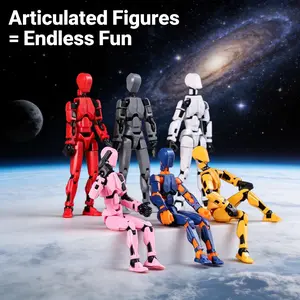 6Pcs 3D Trendy Action Figure Set, Multi-Joint Movable, DIY Assembled Doll, Realistic Desktop Decor t13 anxiety fidgets Bedazzling kit fidget toys board games toy needohs Multi-Articulated Titan Action Figures Multi-Jointed Action Figure Mini Weapons