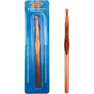 Aluminum Crochet Hook,Soft Grip Crocheting Hooks for Knitting Craft Yarn,Crochet Hooks Size L,8.0mm-New