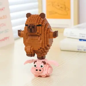 Cute Capybara Building Blocks, DIY Creative Home Decor, Stem Educational Toy, Fun Animal Challenge Puzzle, Perfect Gift for All Occasions