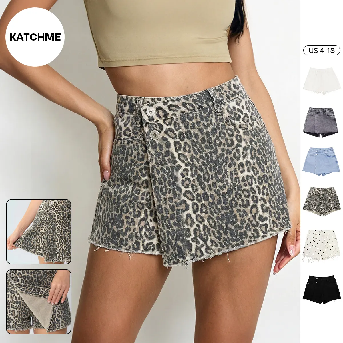 Katch Me Chic Women's Casual Layered High Waist Raw Hemline Durable Denim Skorts, Street Style Jeans, Lightweight Wrinkle-Resistant Bottoms, Figure Flattering Stretchy Womenswear, Summer Shorts #TikTokMadeMeBuyIt #SummerEssentials #DenimOutfit #Bottoms