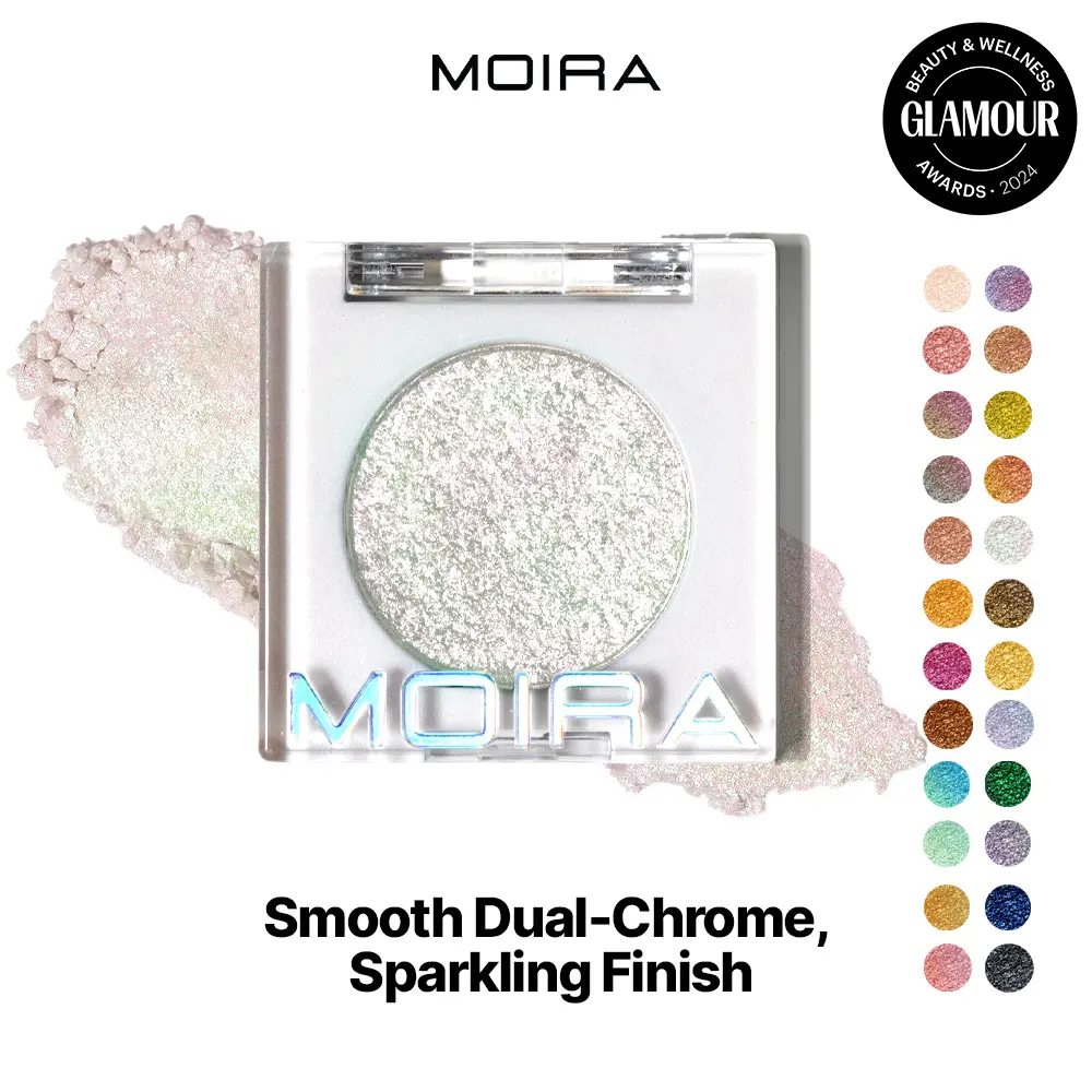 MOIRA | Chroma Light Eye Shadow (017, Opal Gazed) | High-Pigment Foiled Finish, Creamy Blendable Microfine Shimmer, 100% Vegan