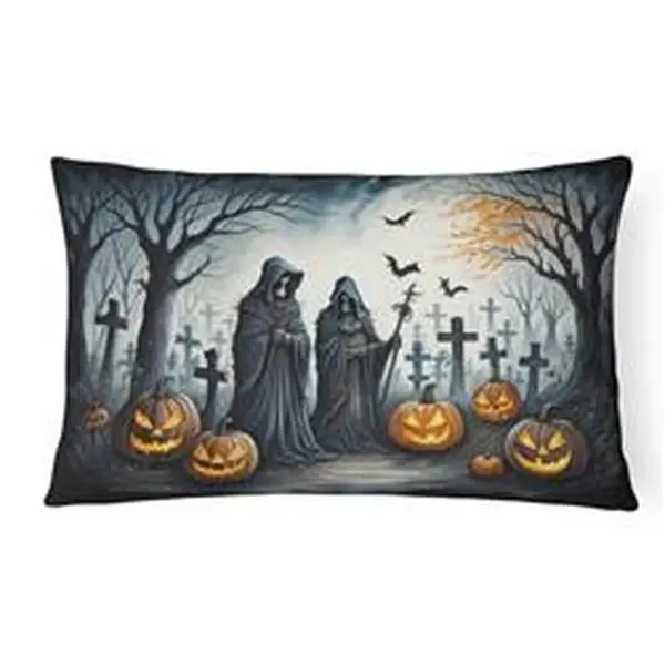 16 x 12 in. Unisex The Grim Reaper Spooky Halloween Fabric Decorative Pillow