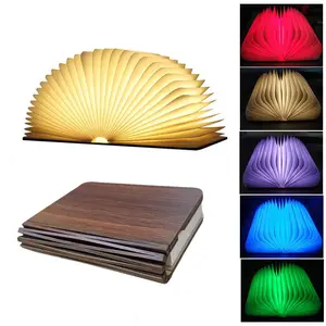 Zorara Book Light, 5 Color Novelty Lighting 360° Folding Book Lamp, LED Paper Lantern for Desk, Room, Library Decor