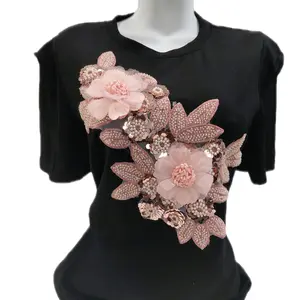 Angelina Applique Short-Sleeve Top 1