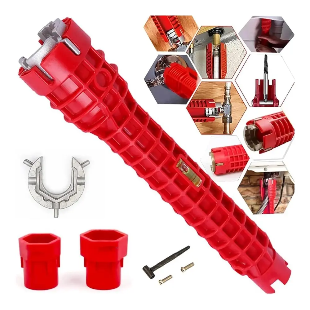 8 in 1Multifunctional Kitchen Faucet Sink Basin Wrench, Kitchen Drain Tub Removal nut Plumbing Plumber, for Tight Spaces Installation and Repairs Tools