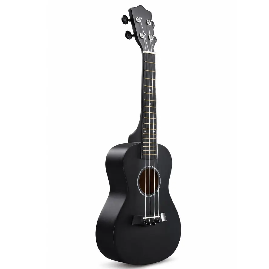 23-Inch Ukulele for Beginners, Adults & Students, Compact Linden Wood 4-String Acoustic Ukulele with Rosewood Fingerboard, Carrying Bag, Capo, Strap, Tuner, Picks & Extra Strings for Home Travel