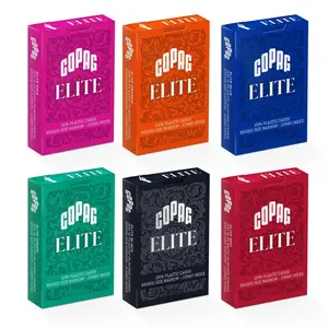 COPAG Durable 100% Plastic Playing Cards - Bridge Size, Jumbo Index, Mixed Colors, Narrow Bridge Cards, Playing Card Decks