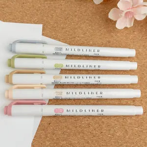 Zebra Mildliner Double Sided Highlighter - Natural Color Set