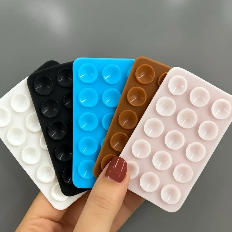 Silicone Phone Sticky Grip, Suction Phone Case Mount for iPhone and Android, Hands-Free Sticky Cell Phone Grip, Mobile Fidget Mirror Holder for Selfies and Videos