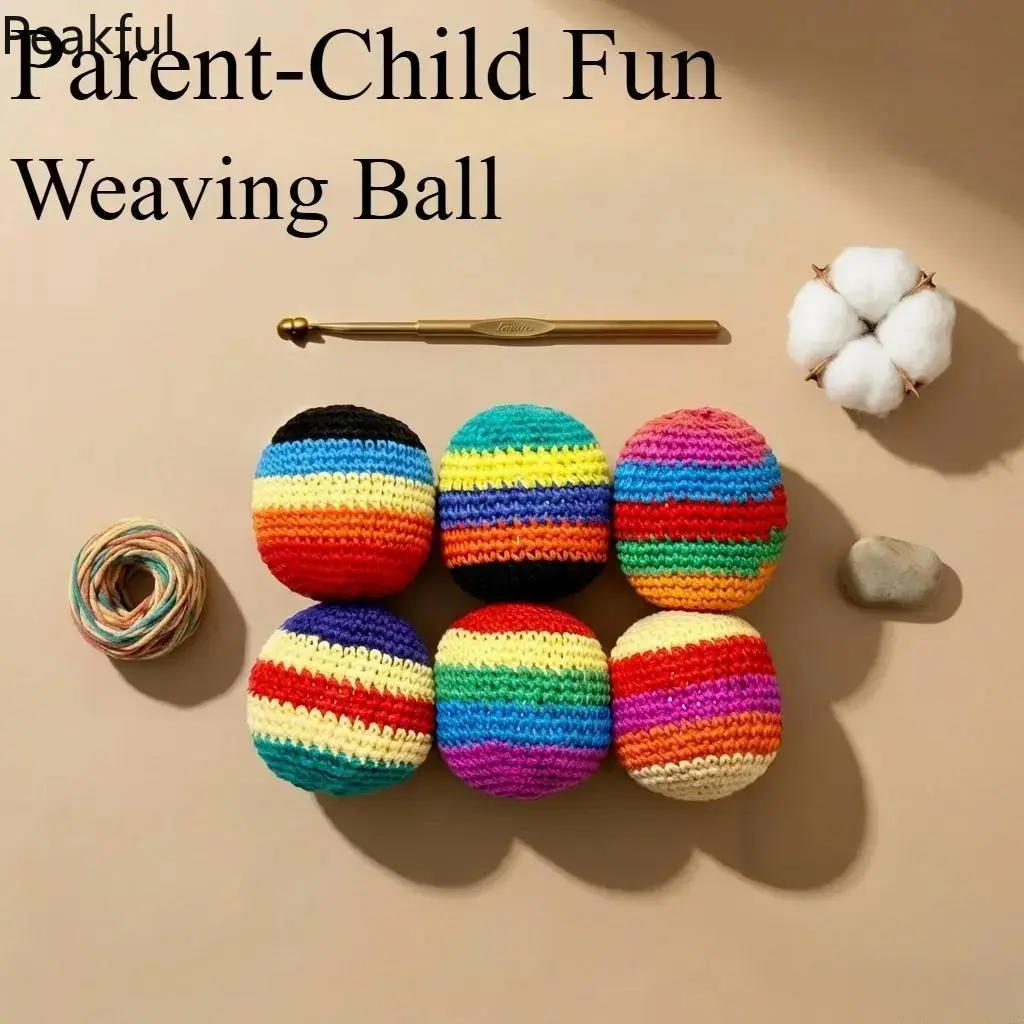 6Pcs Handmade Crochet Footbags, Trending 2026 Upgraded Juggling Balls, Multicolor Geometric Pattern Leisure Play Toys, soft well-filled texture & easy control, perfect for beginner practice, daily entertainment, backyard fun and casual interactive games