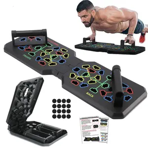 Multifunctional Push Up Board for Home Foldable Home Gym Workout Equipment Pilates Bar & Fitness Accessoriesy Portable Strength Training Full Body Chest Exercise