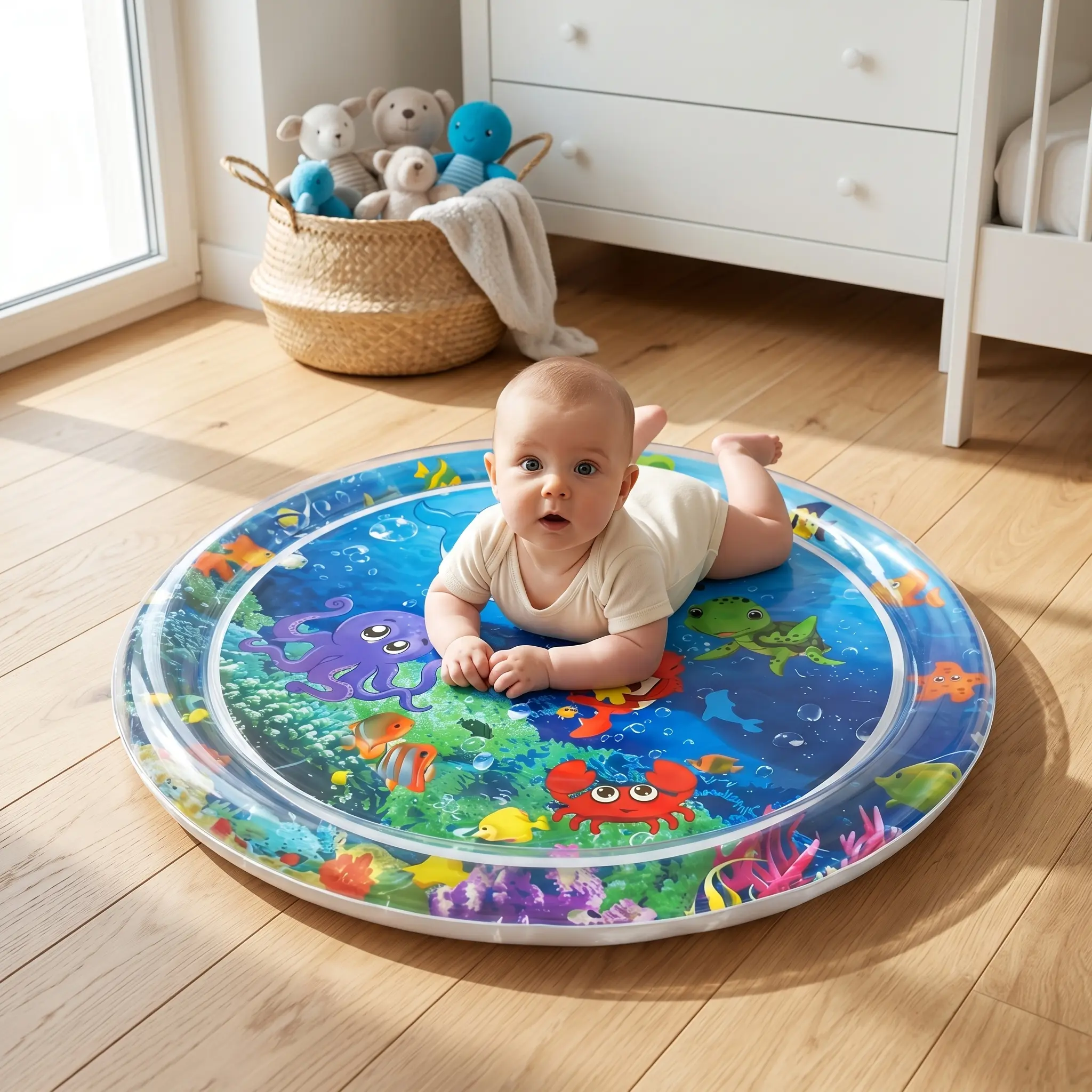 Inflatable Water Pad Toy for Kids 3+, Safe Durable Educational Play Mat, Develop Motor Skills & Sensory Exploration, Summervibes Birthday Gift