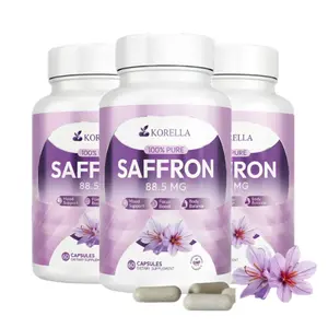 [ 3PCS ] Korella Saffron Extract [88.5mg] for Stress - Mood & Focus – Natural - Mood & Focus & Body Balance in 2 Daily Capsules