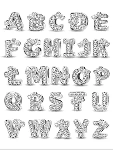 1PC New Original 26 Letters Series Bow Pendant Thanksgiving Christmas Beads and Pendant Designer Diy Jewelry Making Bracelet Making DIY Gift Ladies Daily Wear for Women as Gift Special Choice Letter Charm Beaded Diy With Charms