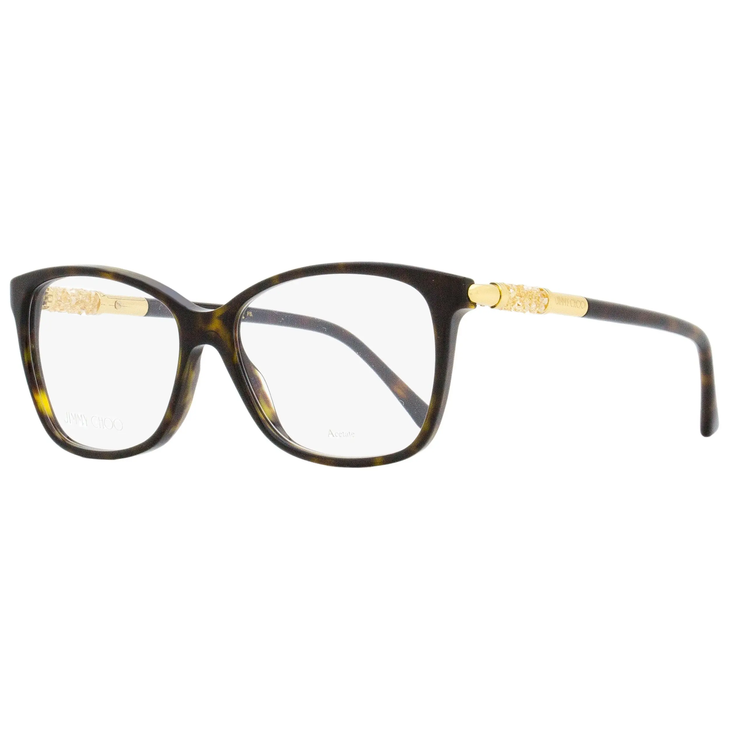 Jimmy Choo Rectangular Eyeglasses JC292 QUM Havana/Gold 54mm