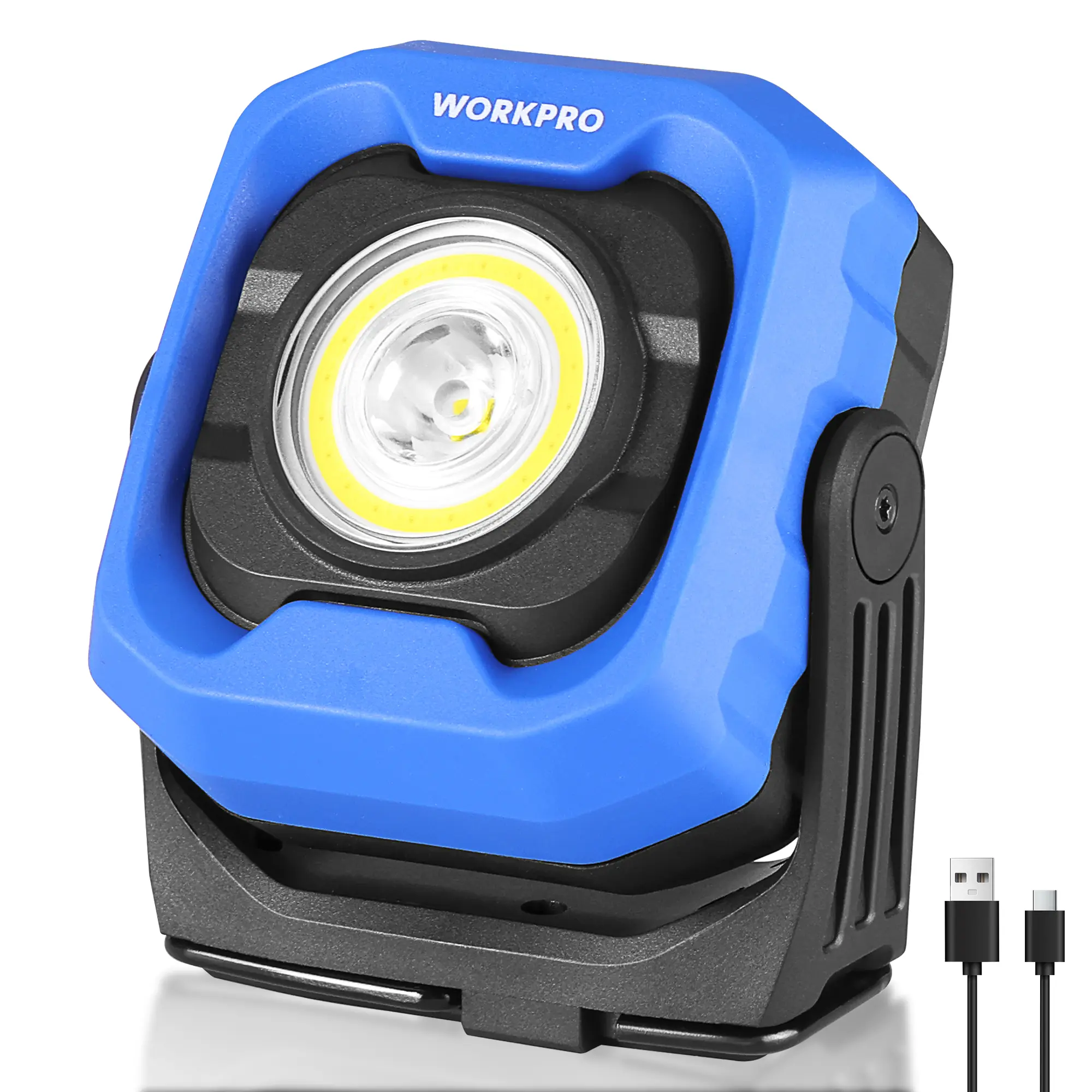 WORKPRO Rechargeable Work Light, 1200LM Magnetic Light with 4000mAh Battery, Portable LED with 4 Modes, IPX4 Water-Resistant, Led Work Light for Car, Camping, Emergency, Christmas Gifts