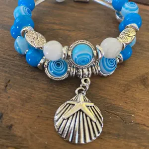 Handmade Seashell Beaded Bracelet