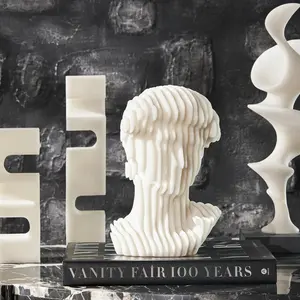 Z Gallerie Modern David Bust  Coffee Table Decor Statues Art Figurine Resin Figure Cubist Interpretation Sculpture