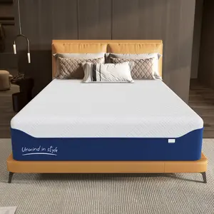 Green Tea Gel Memory Foam Mattress in a Box with Cooling Gel Infusion, CertiPUR-US Certified, Washable Cover, Restful Night Pressure Relief