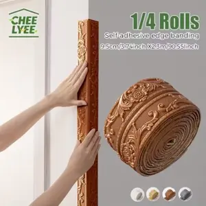 3D self-adhesive wall trim for 3D wall, ceiling decoration trim, door and window anti-collision decoration strip, self-adhesive for TV background wall frame, waterproof wallpaper wallpaper skirting wall sticker