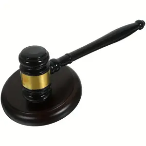 Handcrafted Delicate Wood Gavel, Wooden Auction Hammer with Sound Block, Ideal for Lawyers Judges & Auctioneers, Elegant Decorative Item
