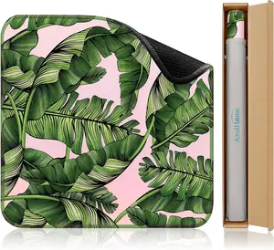 31.5 Inch Mahjong Mat, 100% No Creases Non-Slip Noise Reduction American Mahjong Mat with Carrying Bag, Tropical Leaf Rubber Gaming Mat for Mahjong, Poker, Board Games, Dominoes