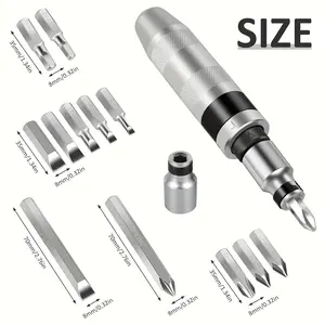 OUDISI 13pcs Durable Multitool Kit - Precision Ratchet Screwdriver, Impact Drill Bits, Screw Extractor Remover for Repair and Disassembly