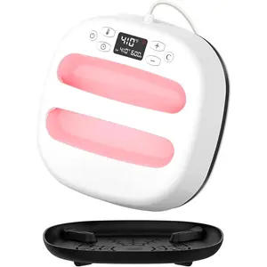 Heat Press Machine for T-Shirts 10"X10", Portable Heat Press Fast Up to 410?(210 oC), Precise Temp Control, 15 Mins Auto Off for Bag, Pillows, Sublimation Vinly Transfer (White Pink-10 * 10IN)