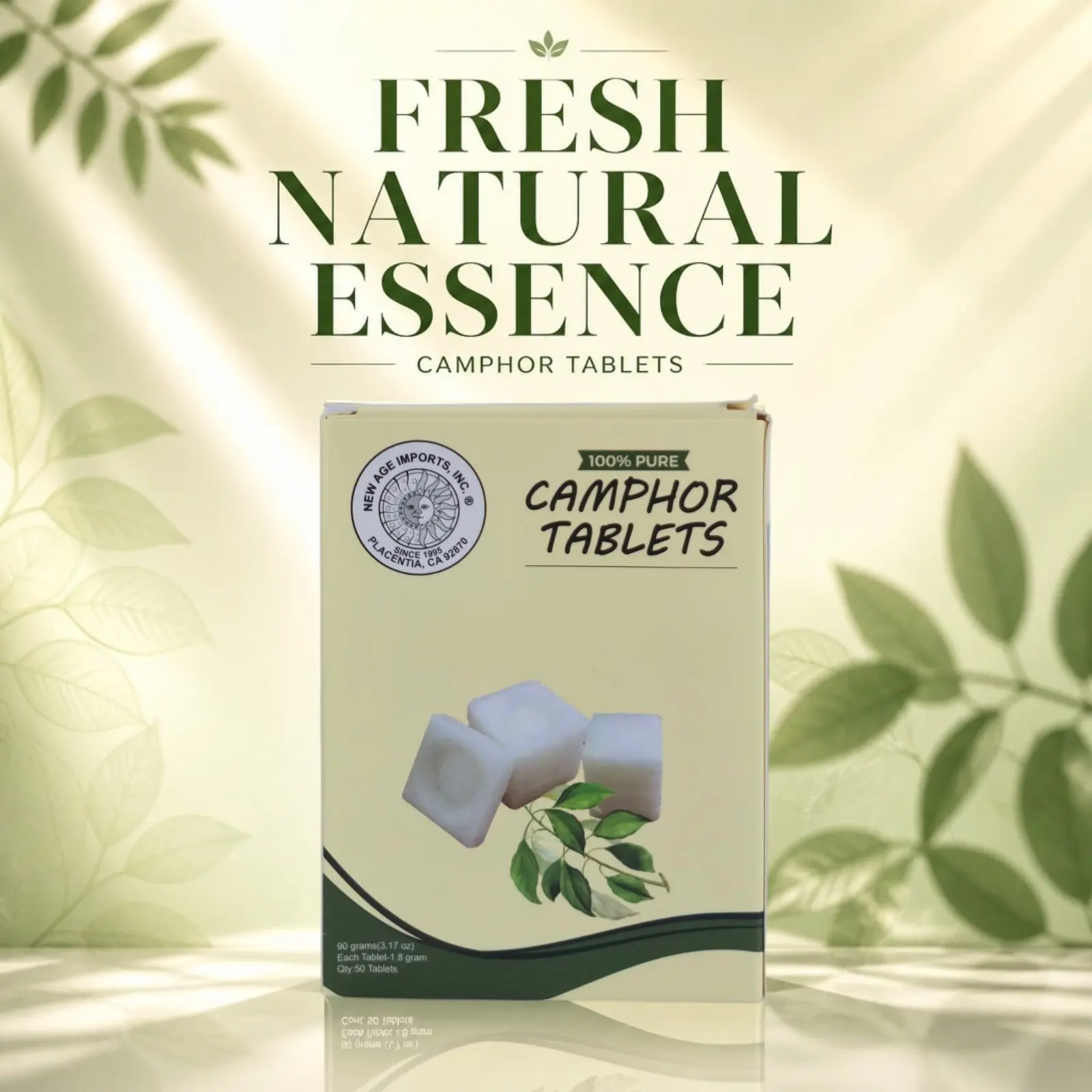 100% Natural Camphor Incense Tablets, Home Fragrance for Aromatherapy and Spiritual Use
