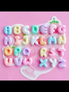 100pcs Mini Size Resin Letter Accessories, Cream Glue Hair Clips, Personalized Versatile Use Phone Case Decorations, Craft Supplies for DIY Crafts and DIY Projects