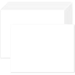 100 Pack White Blank 5x7 Thick 80lb Flat Cardstock Printer Paper for Invitations, Postcards, Photos, DIY Card Making